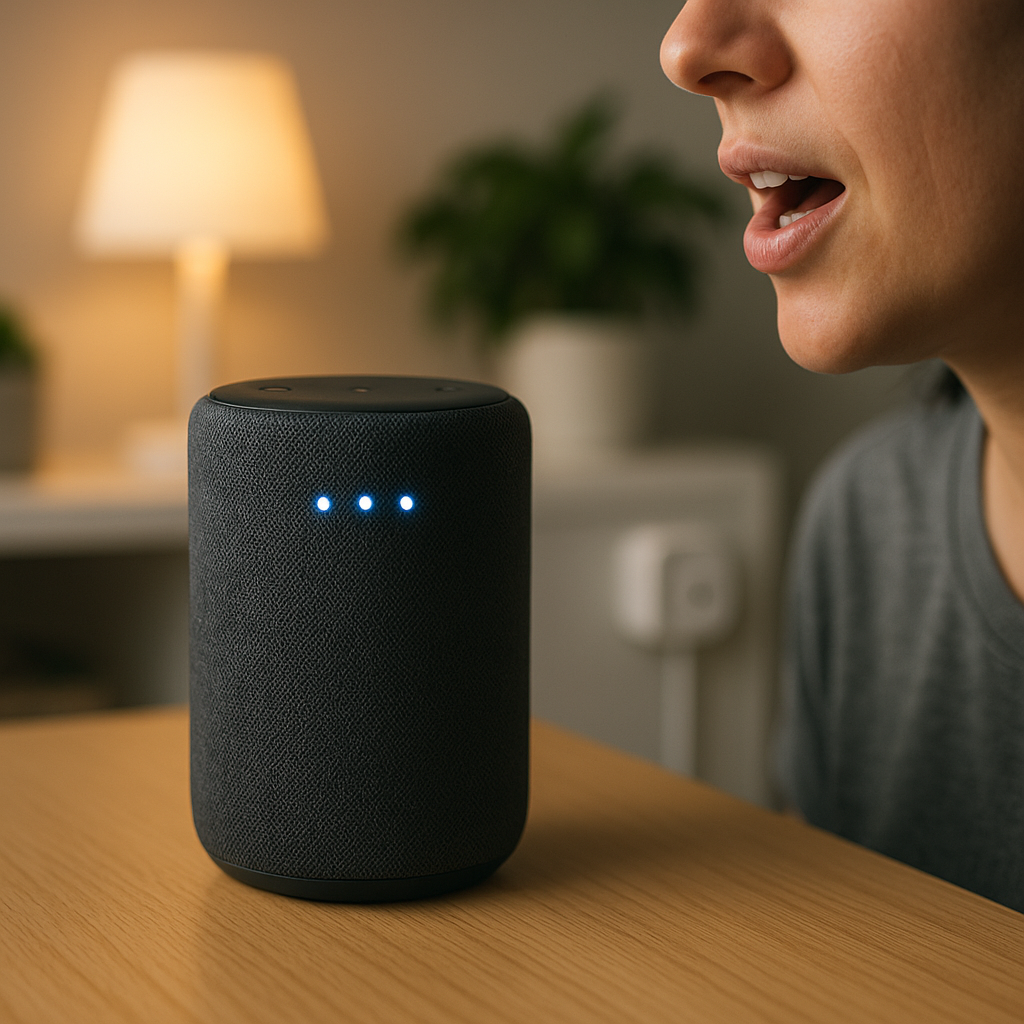 Smart Home Pod responding to voice command